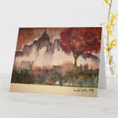 セントラルパーク、NYCグリーティングカード カード (黄色い花)