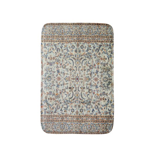 セントラルペルシアミュートダストクリームグレーラグ バスマット (正面縦)