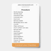 セントラルライン チェックリスト バッジ (裏面)