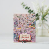 セントラル・スコットランドのダンロップの地図 ポストカード (スタンド正面)