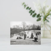 セントラル・パークでのソリ, 1906 ポストカード (スタンド正面)