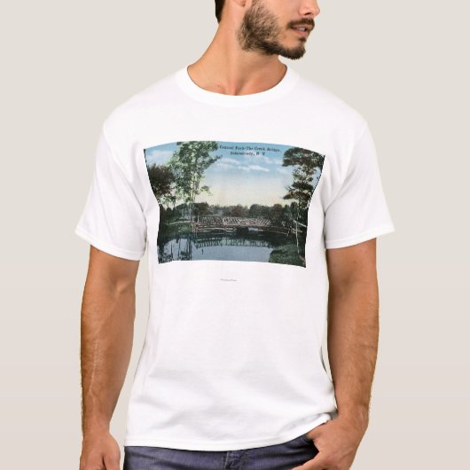 セントラル・パークの入り江橋の眺め Tシャツ (正面)