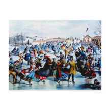 セントラル・パークの冬の郵便はがき