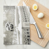 セントラル・パークの冬-弓橋の雪 キッチンタオル (四つ折り)