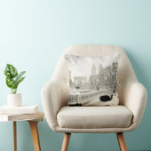 セントラル・パークの冬-弓橋の雪 クッション (椅子)