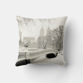 セントラル・パークの冬-弓橋の雪 クッション (裏面)