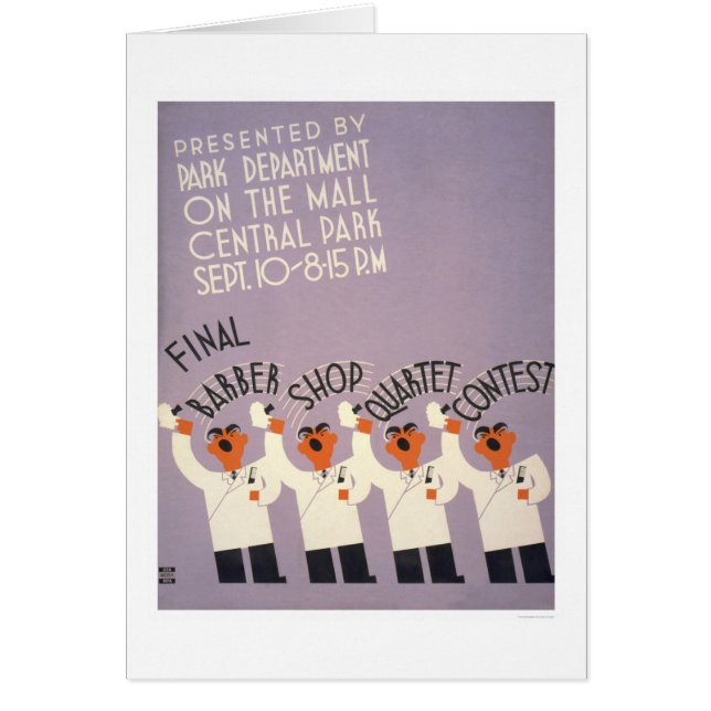 セントラル・パークの理髪店1937 WPA (正面)