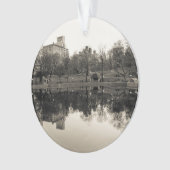 セントラル・パークの黒く及び白い景色 オーナメント (正面)