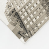 セントラル・パークの黒く及び白い景色 フリースブランケット (角)