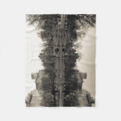 セントラル・パークの黒く及び白い景色 フリースブランケット (正面)