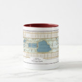 セントラル・パークの1875地図、ニューヨークシティ マグカップ (中央)