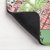 セントラル・パークニューヨークシティのヴィンテージの地図 マウスパッド (コーナー)