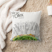 セントラル・パーク及びニューヨークシティのコラージュ クッション (ブランケット)
