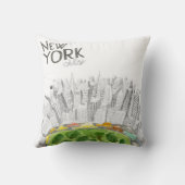 セントラル・パーク及びニューヨークシティのコラージュ クッション (裏面)