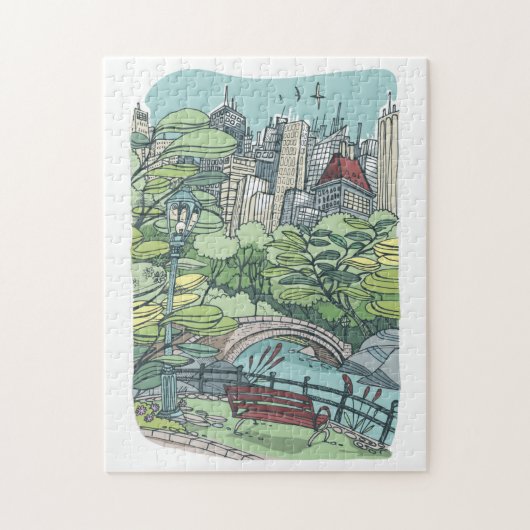 セントラル・パーク|ニューヨークシティ、NY ジグソーパズル (縦)