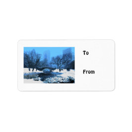 セントラル・パーク・ブリッジ・アット・トワイライト・イン・ザ・スノー ラベル