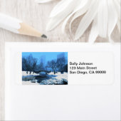 セントラル・パーク・ブリッジ・アット・トワイライト・イン・ザ・スノー ラベル (インサイチュ)