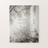 セントラル・パーク-美しい冬の雪 ジグソーパズル (縦)