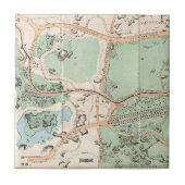 セントラル・パーク(1860年)のヴィンテージの地図 タイル (正面)