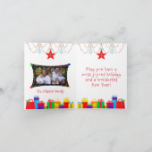 セントラル・パークNY (写真の挿入物) -のサンタクロース カード (内部)