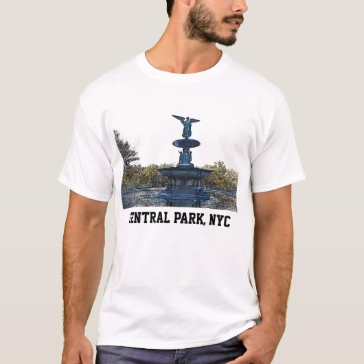 セントラル・パークNYC Bethesdaの噴水の天使 Tシャツ (正面)