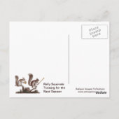 セントルおもしろいイスからのリスの挨拶！ ポストカード (裏面)