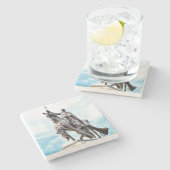 セントルイスのアポテアシス、彫刻コースター ストーンコースター (横)