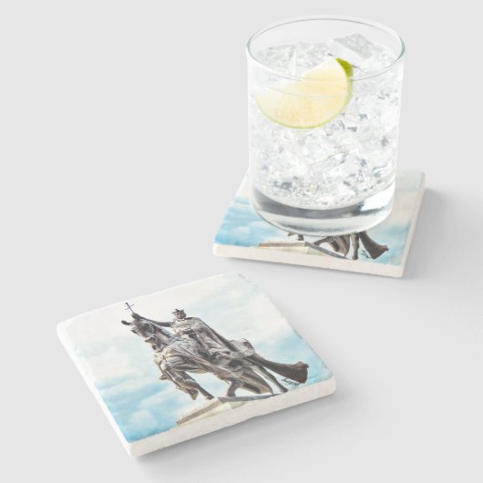 セントルイスのアポテアシス、彫刻コースター ストーンコースター (横)