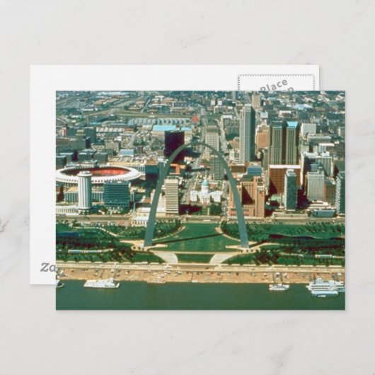 セントルイスのアーチおよびスカイライン ポストカード (正面/裏面)