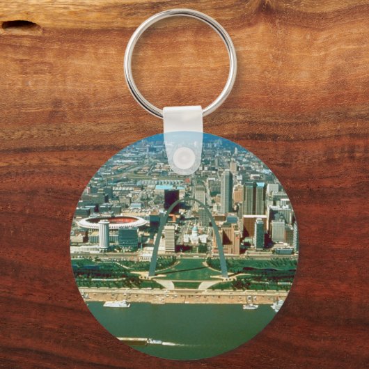 セントルイスのアーチとスカイライン キーホルダー (正面)