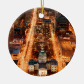 セントルイスのクリスマスの眺め セラミックオーナメント (正面)