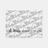 セントルイスのスカイライン フリースブランケット (正面(横))