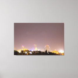 セントルイスのダウンタウン、ミズーリの夜 キャンバスプリント