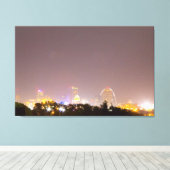 セントルイスのダウンタウン、ミズーリの夜 キャンバスプリント (インサイチュ (ウッドフロア))