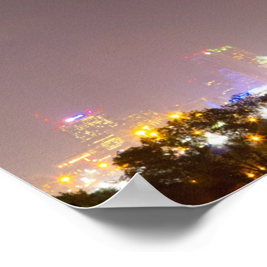 セントルイスのダウンタウン、ミズーリの夜 ポスター (角)