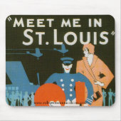 セントルイスのヴィンテージポスター詳細の私に会って下さい マウスパッド (正面)