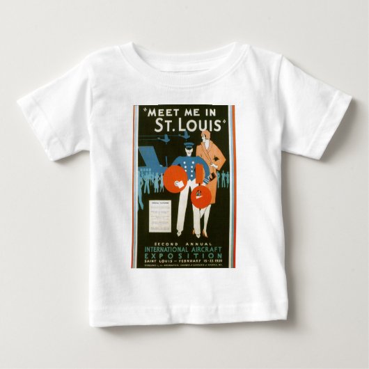 セントルイスのヴィンテージ旅行のポスターで私に会う ベビーTシャツ (正面)