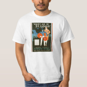 セントルイスのヴィンテージ旅行ポスターの私に会って下さい Tシャツ