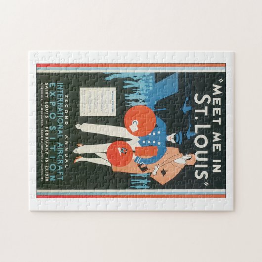 セントルイスのヴィンテージ旅行ポスターアートワークの私に会って下さい ジグソーパズル (横)