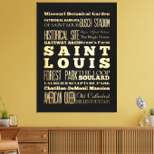 セントルイスの名所&名所 キャンバスプリント (インサイチュ (リビング))