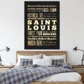 セントルイスの名所&名所 キャンバスプリント (インサイチュ (寝室))