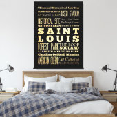 セントルイスの名所&名所 キャンバスプリント (インサイチュ (寝室))