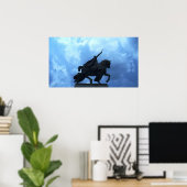 セントルイスの森林公園の像 ポスター (ホームオフィス)