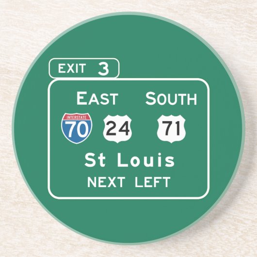 セントルイスのMOの交通標識 コースター (正面)