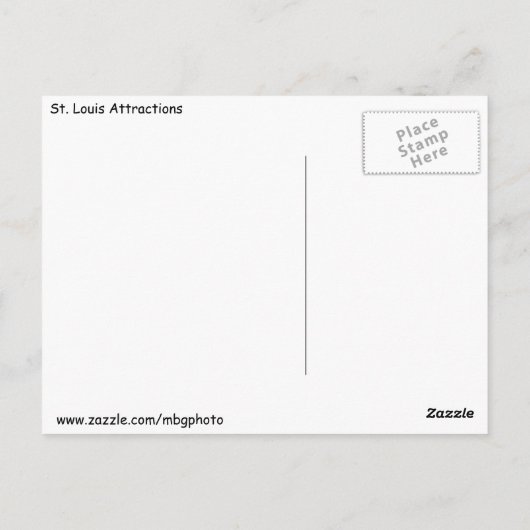 セントルイスを訪れる。 ポストカード (裏面)