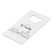 セントルイスアークバケーションスケッチバケーションアートトラベル クレジットカード栓抜き (正面アングル)