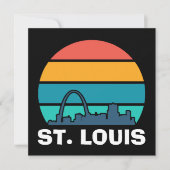 セントルイスアーチレトロサンセットシティスケープ (正面)