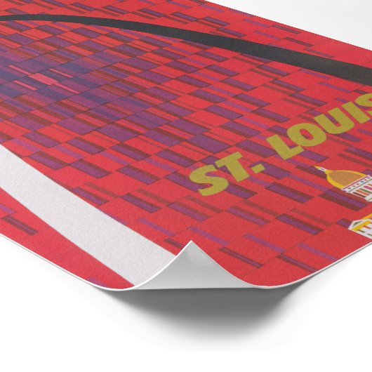 セントルイスゲートウェイアーチレトロヴィンテージ旅行ポスター ポスター (角)