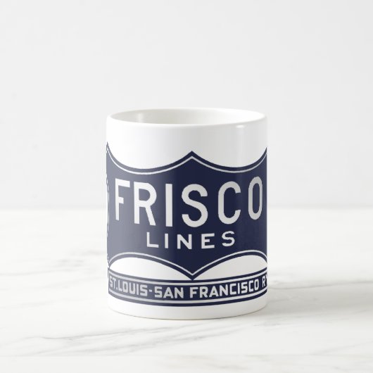 セントルイスサンフランシスコ"Frisco"の青いロゴのマグ コーヒーマグカップ (中央)