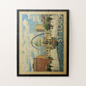 セントルイスジグソーパズルミズーリヴィンテージ ジグソーパズル (縦)